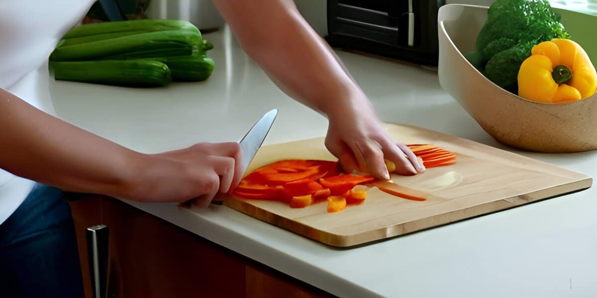 Engaged in the kitchen, a person prepares a nutritious and delicious healthy snack, embodying the essence of mindful eating and wellness.