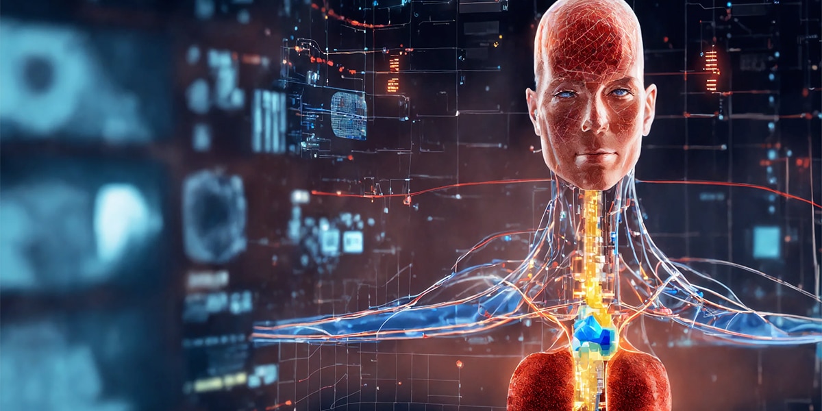 Graphical representation of artificial intelligence analyzing and predicting blood sugar trends, symbolizing the future of diabetes management technology.